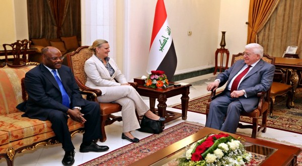 رئيس الجمهورية يحث على عودة وكالات الامم المتحدة الى بغداد